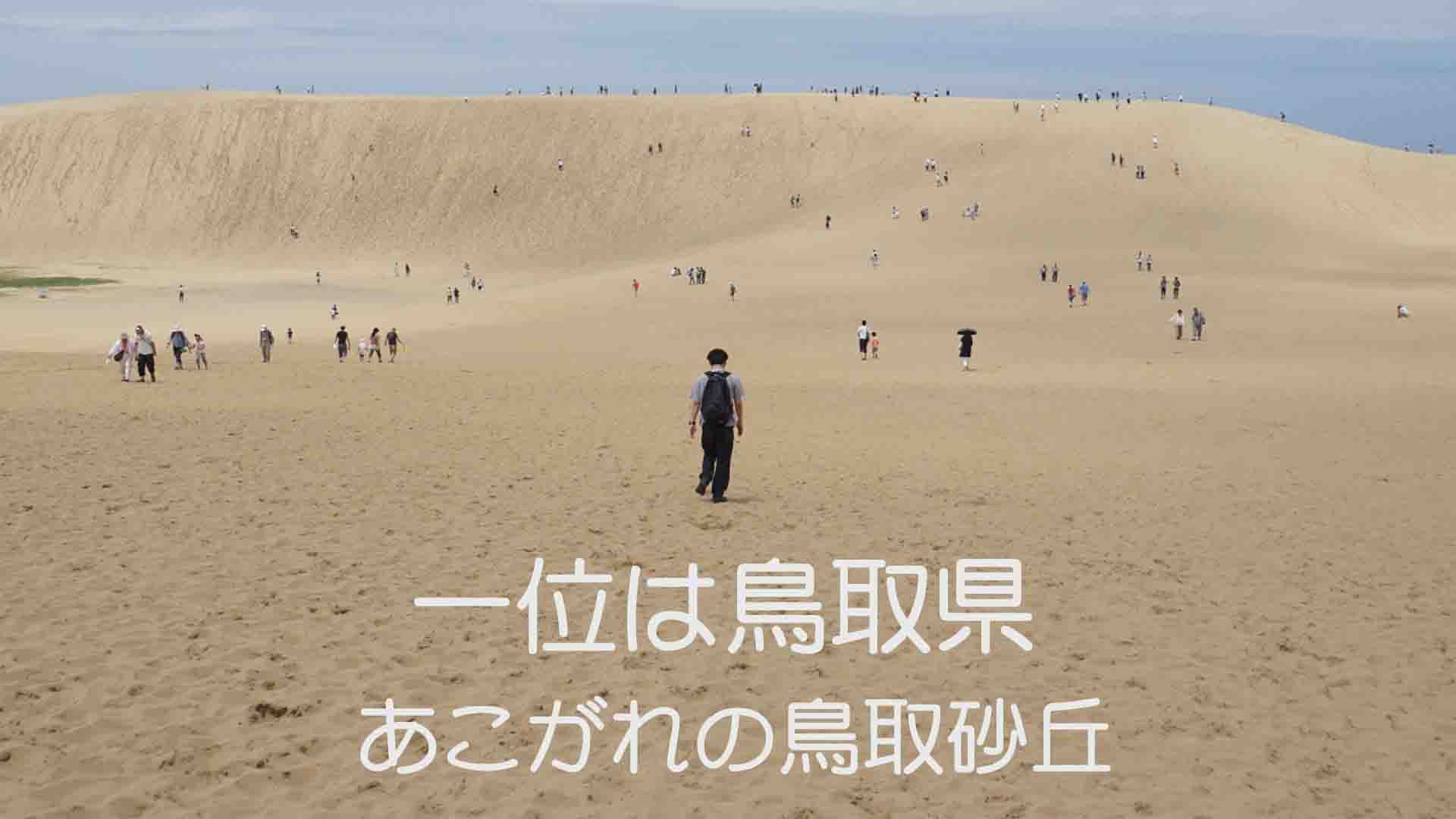 一位は鳥取県・あこがれの鳥取砂丘